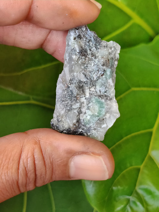Emerald "Heart Chakra" Raw, Unpolished Stone