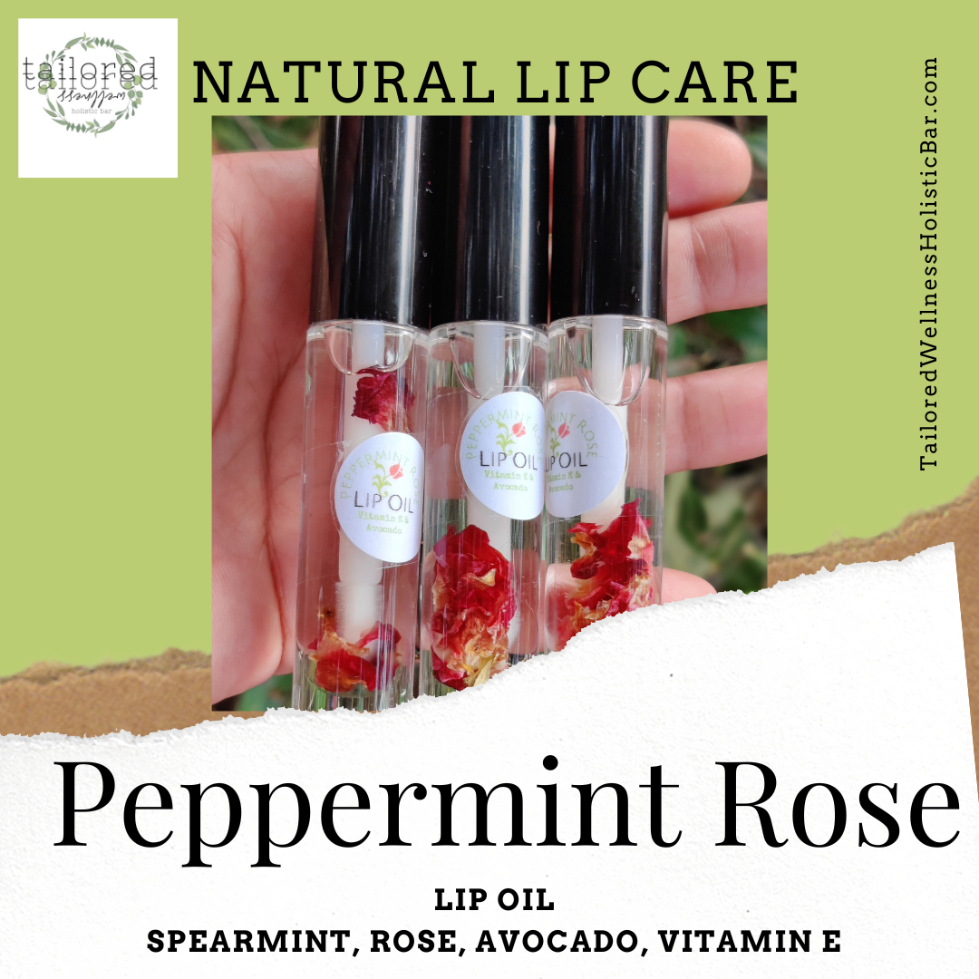 Peppermint Rose Lip Oil | 100% Plant Based