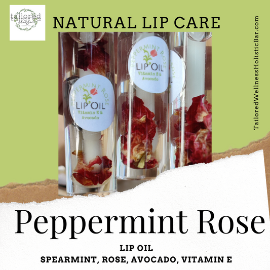 Peppermint Rose Lip Oil | 100% Plant Based