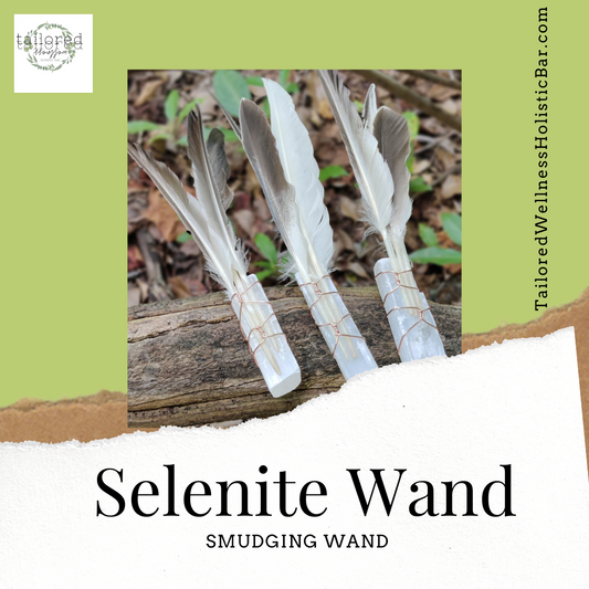 Altar Tool | Selenite Smudging Wand