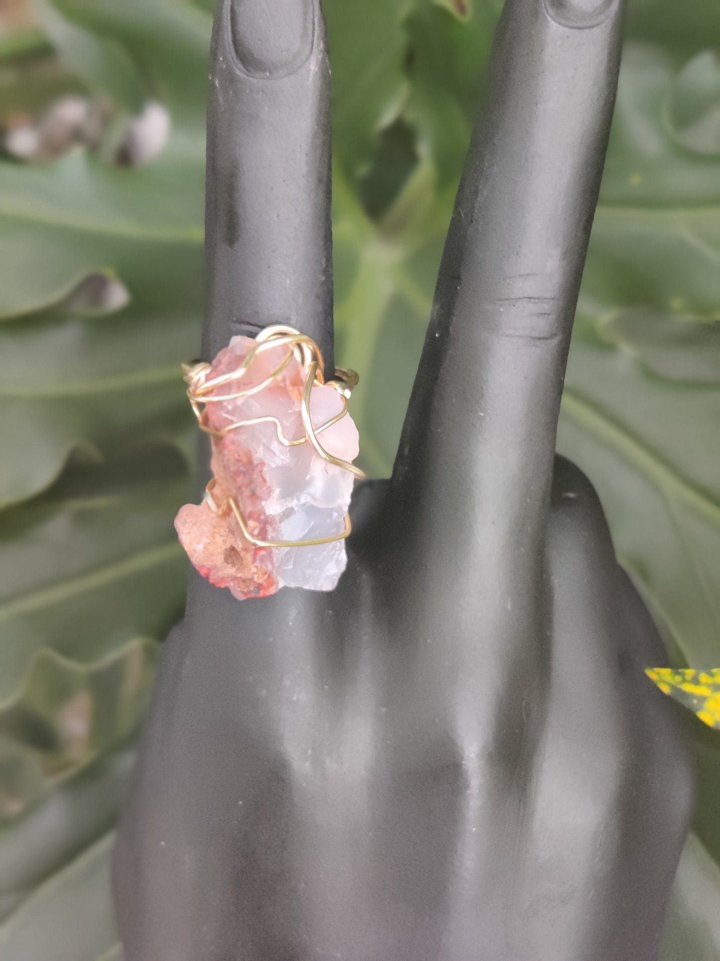 Wired wrapped Crystal Ring (s)